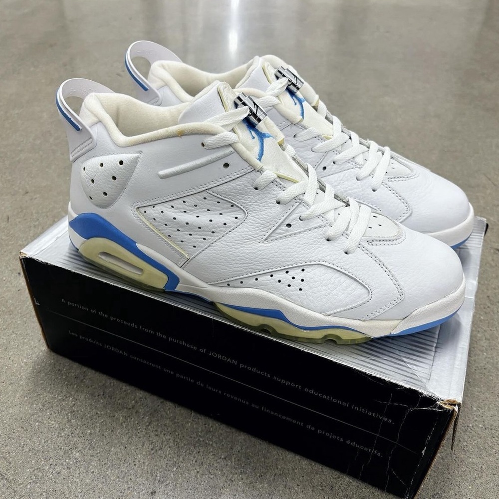 Size 12.5 - 2002 Air Jordan VI Retro Low University Blue in Deadstock condition